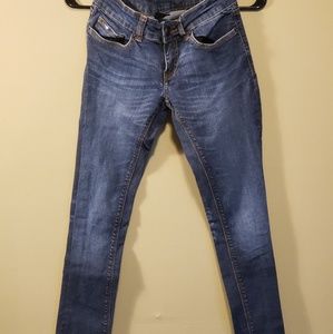 Womens dark blue denim jeans